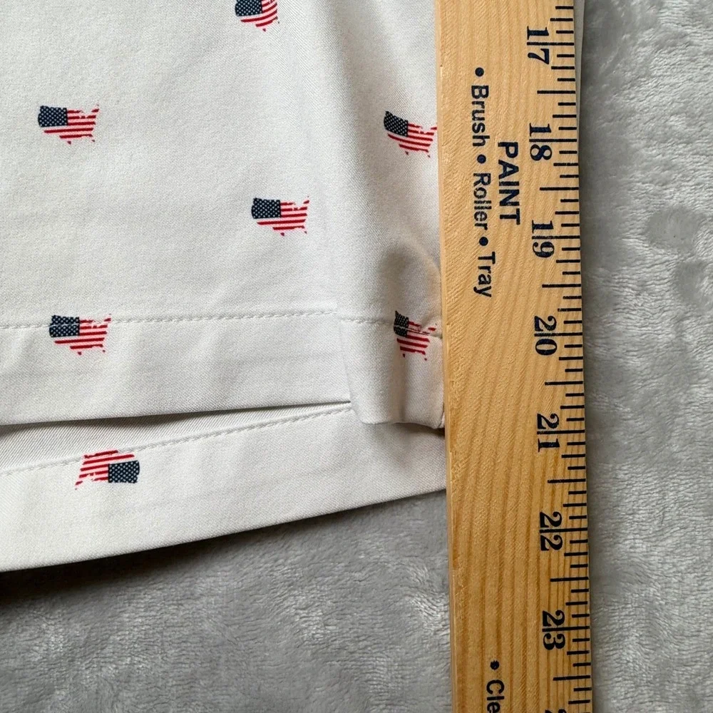 Walter Hagen 11 Majors Mens Golf Shorts White American Flag Print Size 42
